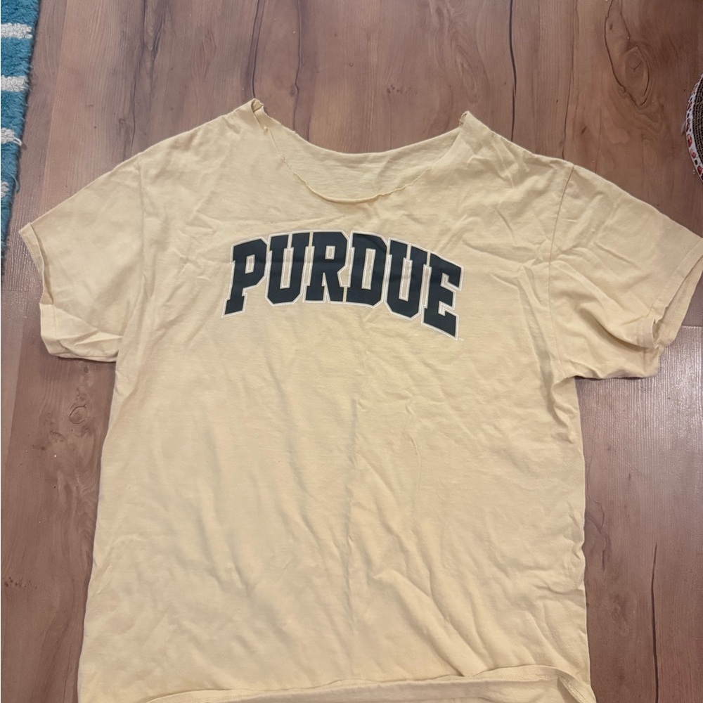Purdue Graphic Tee in Pale Yellow